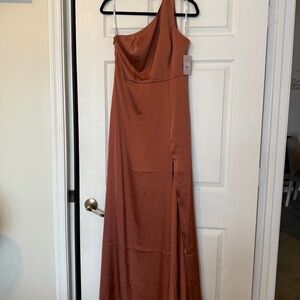 Birds Grey - Terracotta Dress M